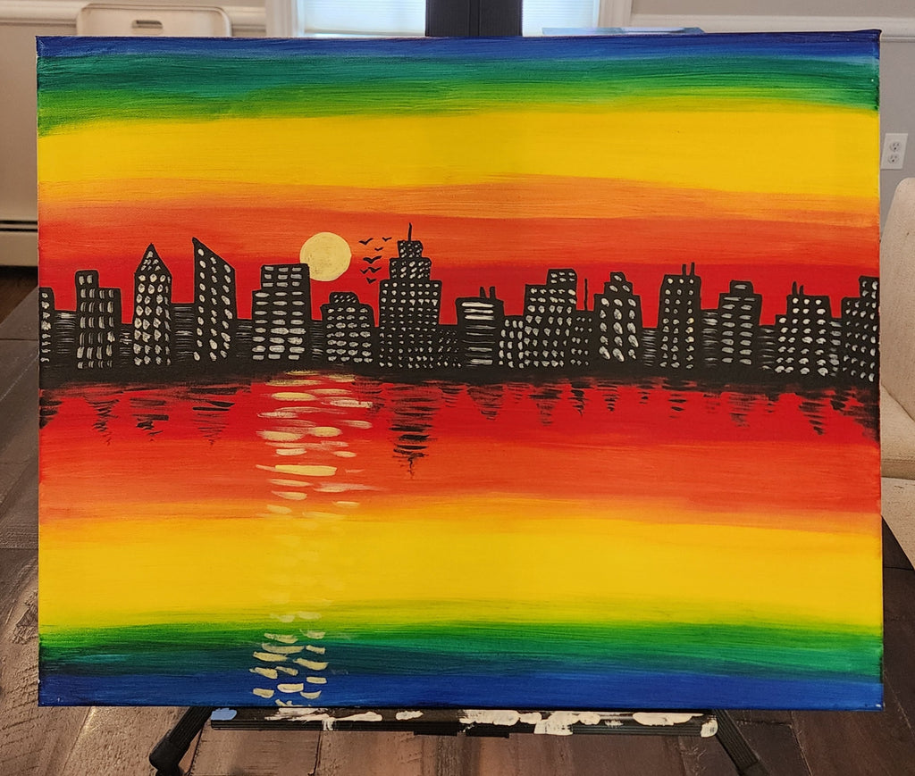 Manhattan Sunrise Paint & Sip Studio New York