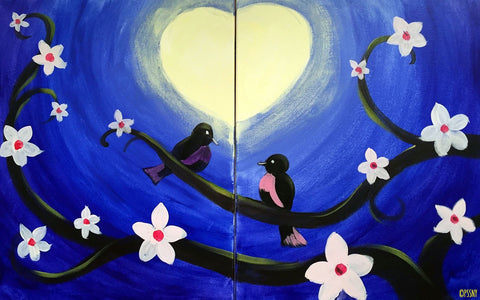Love Birds - Couples Painting