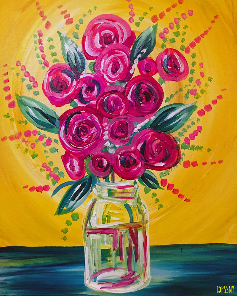 Mason Jar Roses