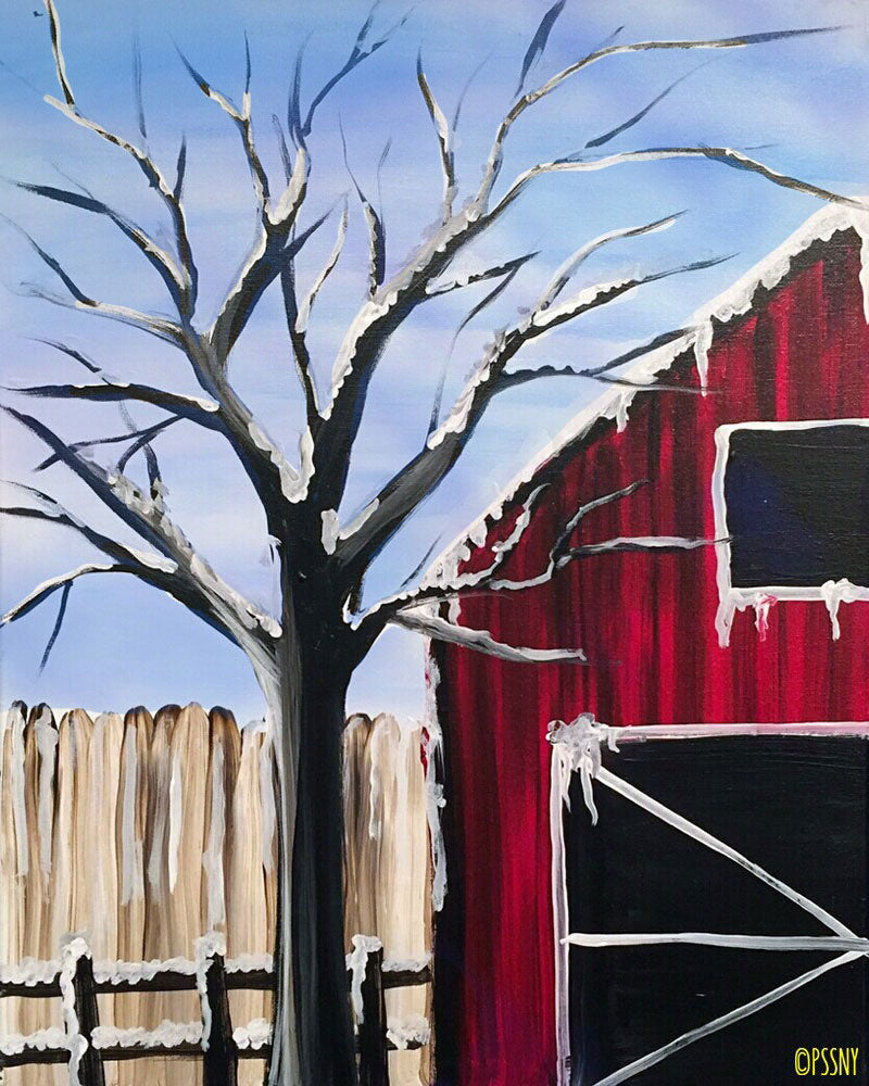 Snowy Barn